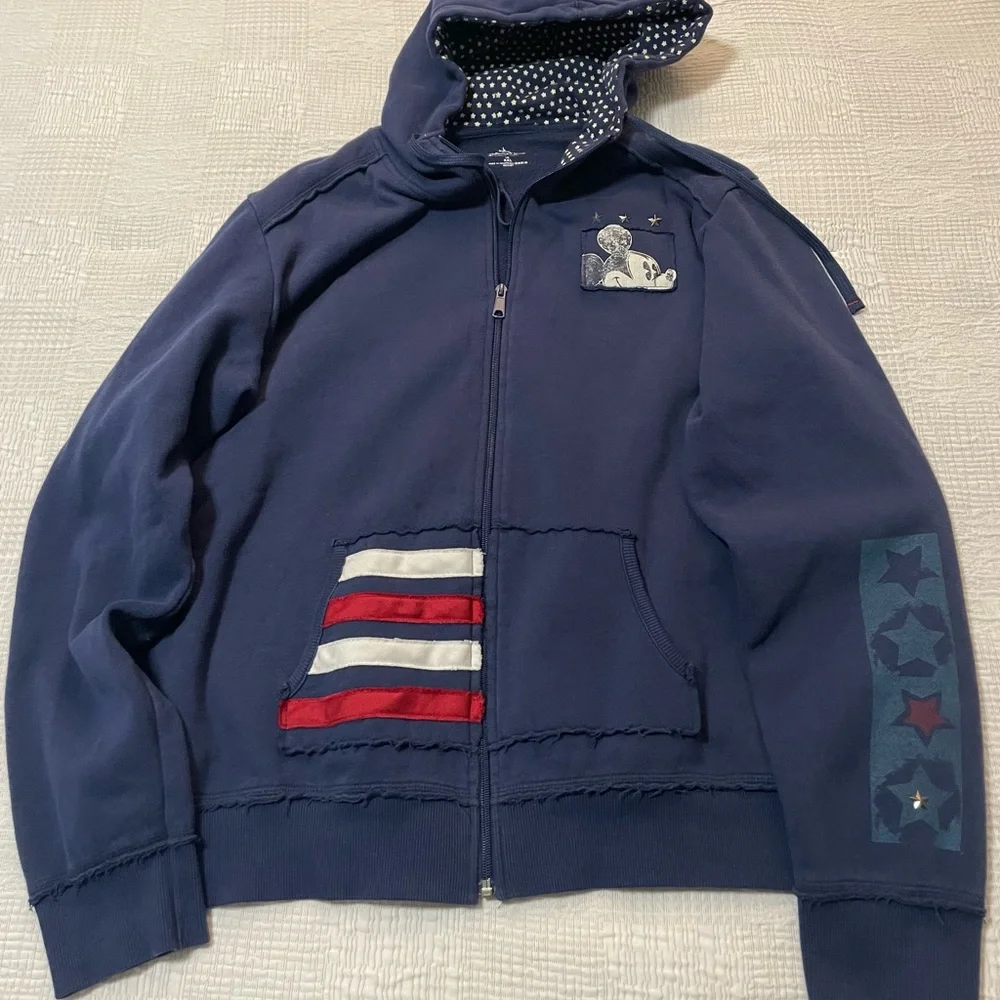 🖤❤️ Disneyland Resort Blue Zip Up Hoodie with Mickey Mouse Design, size XXL
